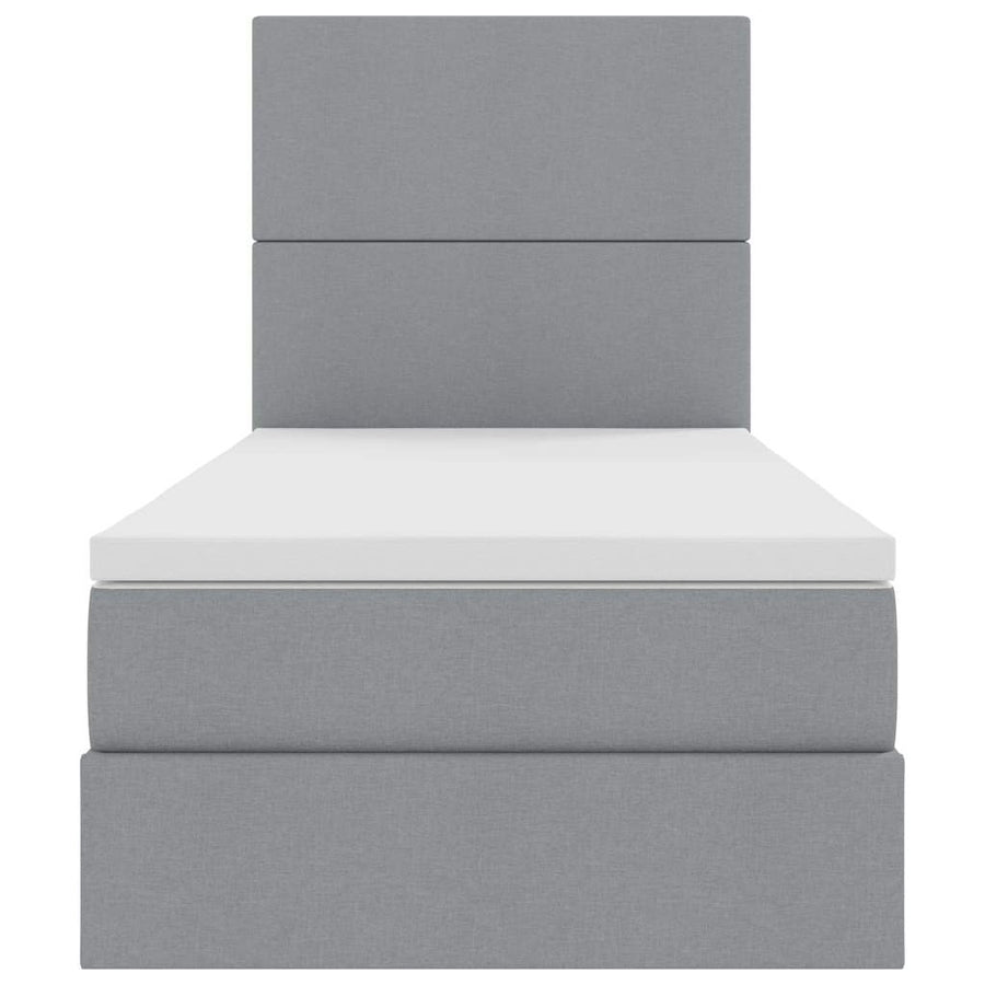 Opslag bed met matras Lichtgrijs 90 x 200 cm Polyester