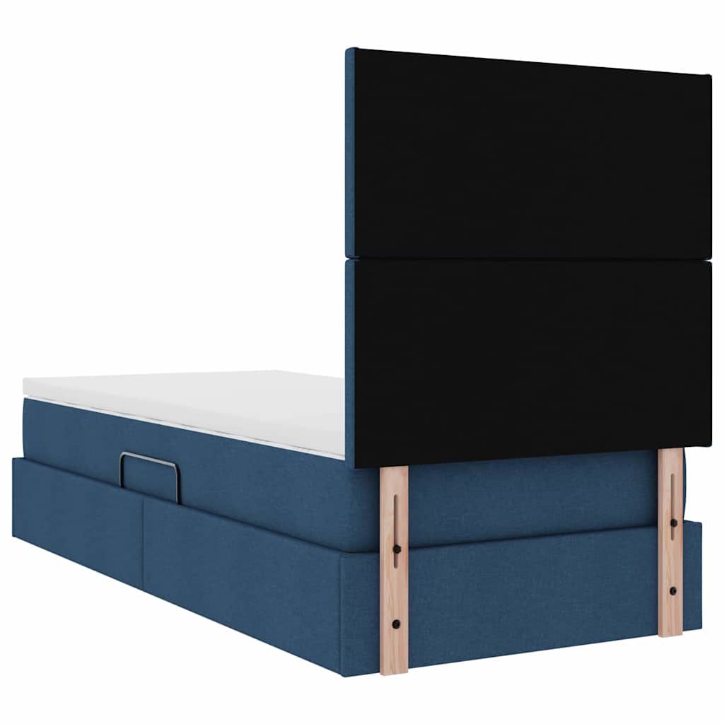Opslag bed met matras met matras Blauw 90 x 200 cm Polyester