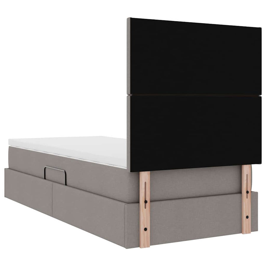 Opslag bed met matras met matras Taupe 100 x 200 cm Polyester