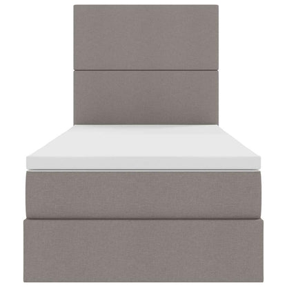 Opslag bed met matras met matras Taupe 100 x 200 cm Polyester