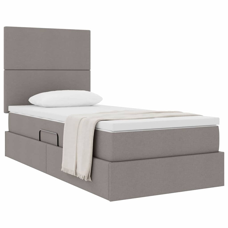 Opslag bed met matras met matras Taupe 100 x 200 cm Polyester