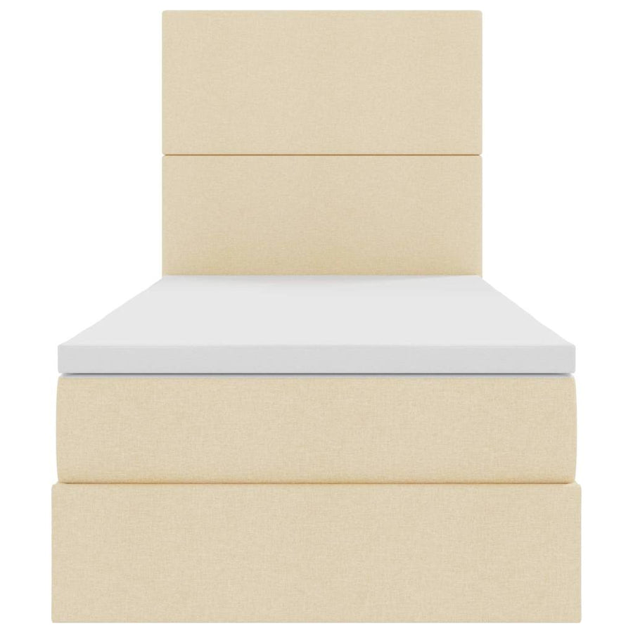 Opslag bed met matras met matras Crème 100 x 200 cm Polyester