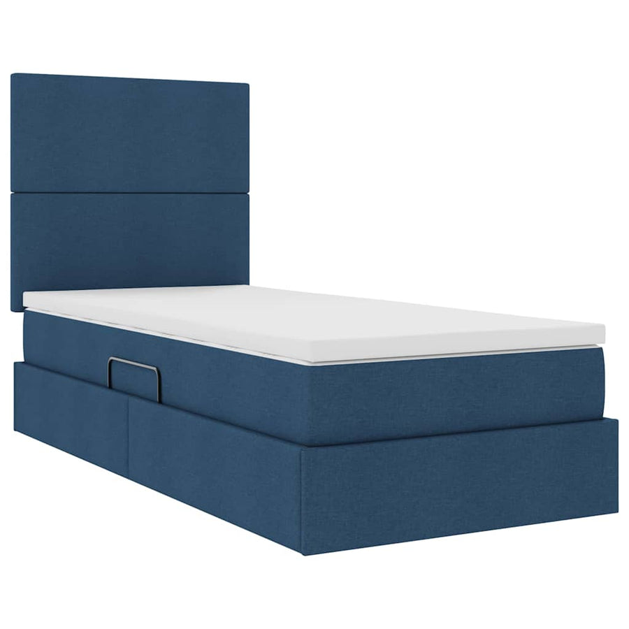 Opslag bed met matras met matras Blauw 100 x 200 cm Polyester