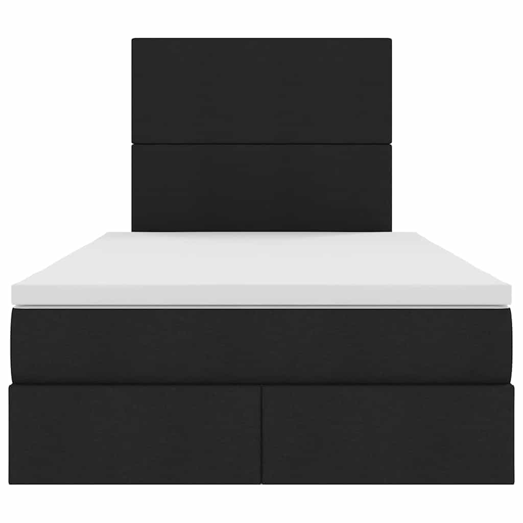 Opslag bed met matras met opslag Zwart 120 x 190 cm Nep Leer