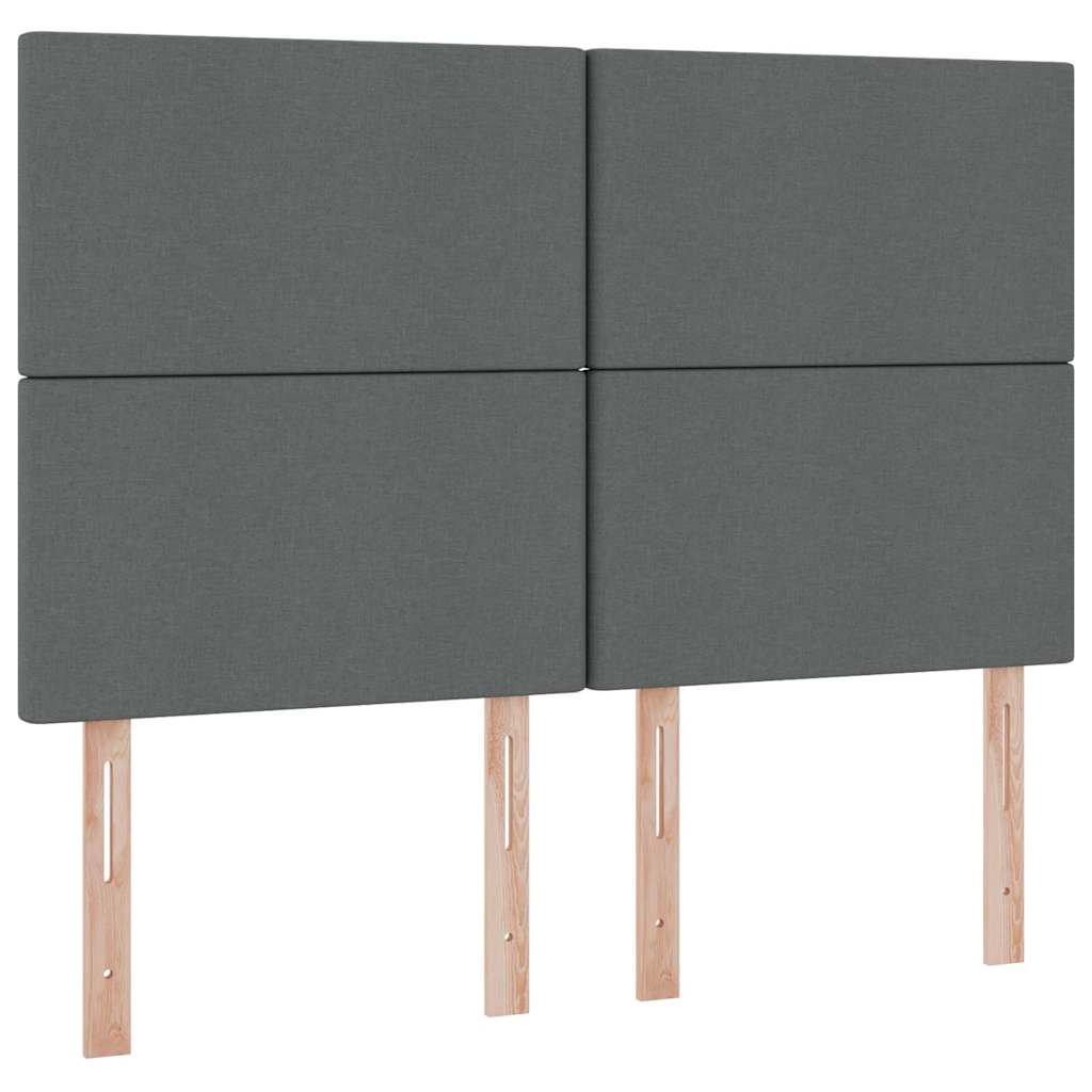 Opslag bed met matras Donkergrijs 140 x 190 cm Nep Leer