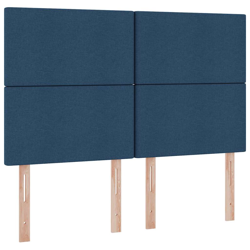 Opslag bed met matras met opslag Blauw 140 x 190 cm Nep Leer