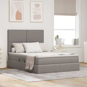 Opbergbed 140x200 cm taupe met matras