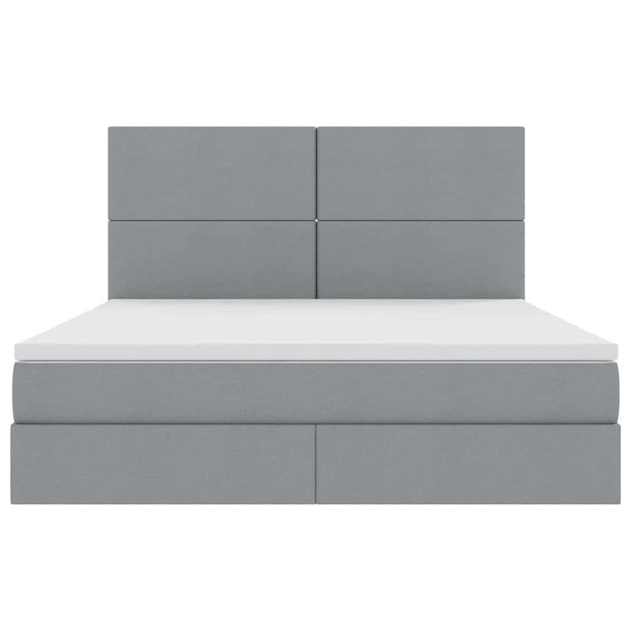 Opslag bed met matras Lichtgrijs 160 x 200 cm Nep Leer