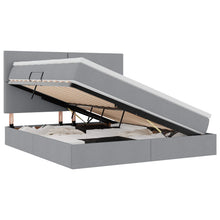 Opslag bed met matras Lichtgrijs 180 x 200 cm Nep Leer