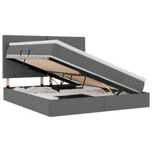 Opslag bed met matras Donkergrijs 180 x 200 cm Nep Leer