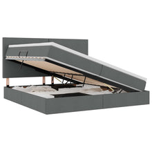 Opslag Bed Met Matras Polyester Donkergrijs 200 x 200 cm Effen ontwerp