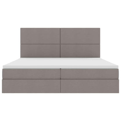Opslag Bed Met Matras Met Matras Polyester Taupe 200 x 200 cm Effen ontwerp
