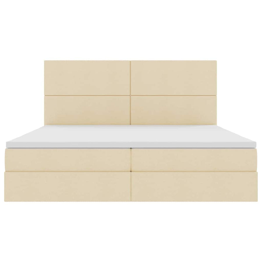 Opslag bed met matras met matras Crème 200 x 200 cm Polyester