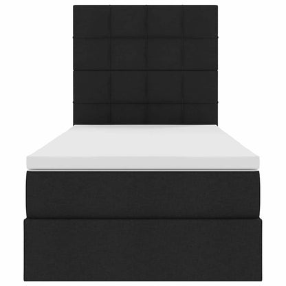 Opslag bed met matras met matras Zwart 90 x 190 cm Polyester
