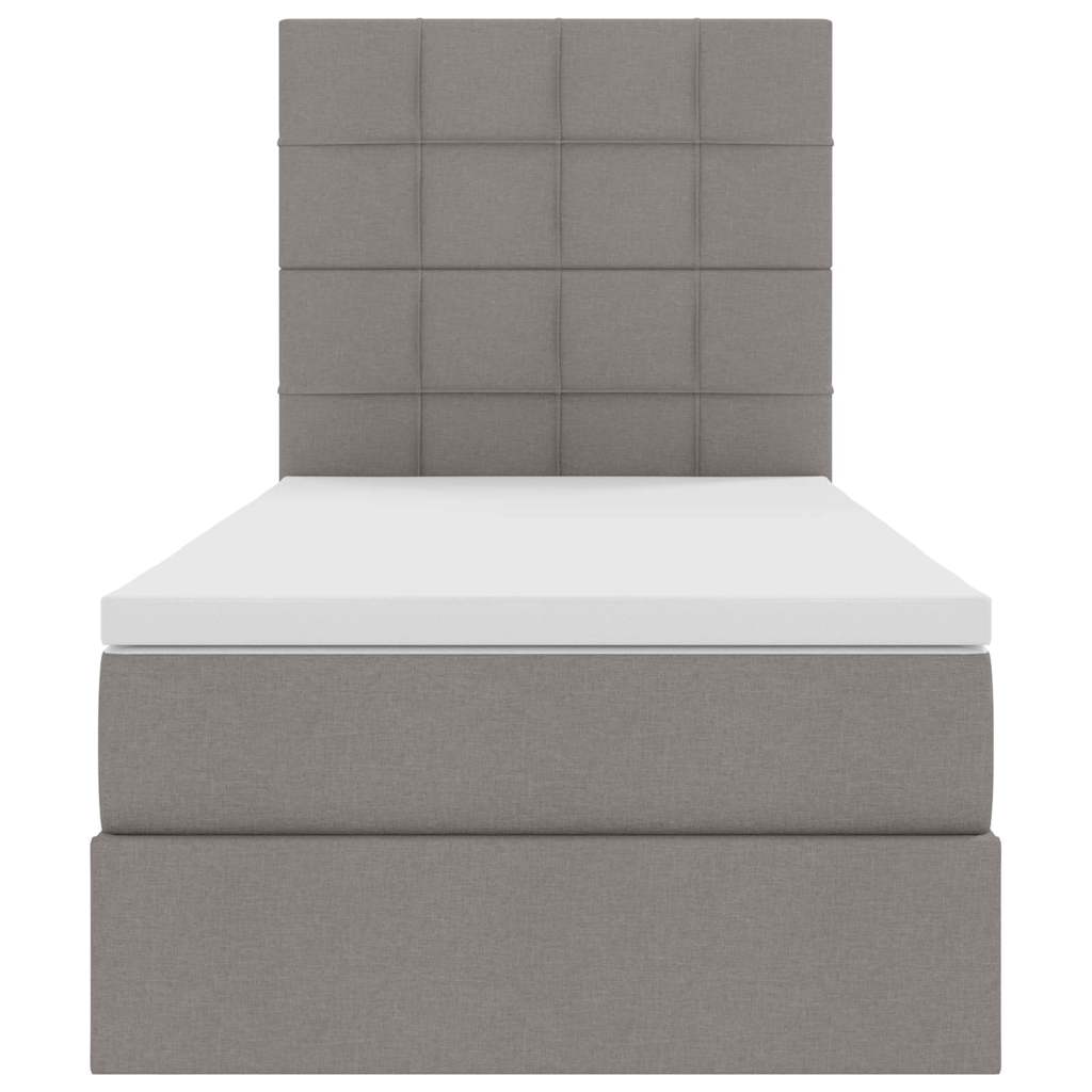 Opslag bed met matras met matras Taupe 90 x 190 cm Polyester