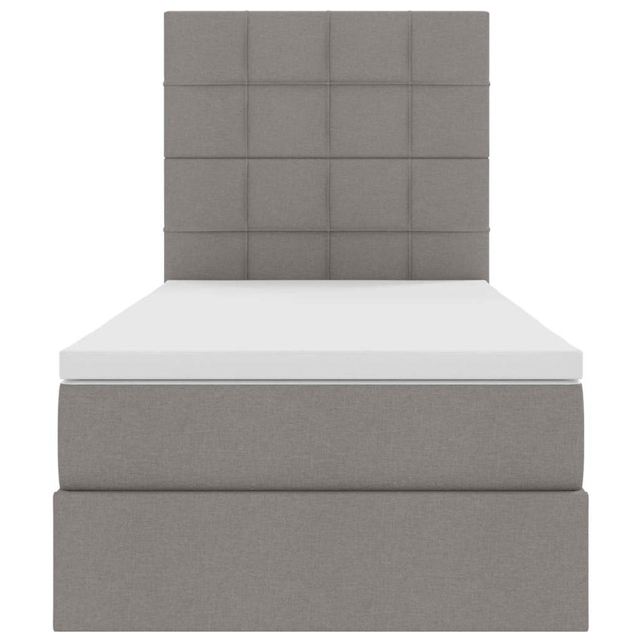 Opslag bed met matras met matras Taupe 90 x 190 cm Polyester