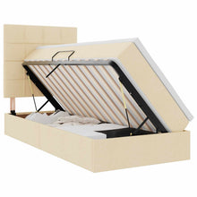 Opslag bed met matras met matras Crème 90 x 190 cm Polyester