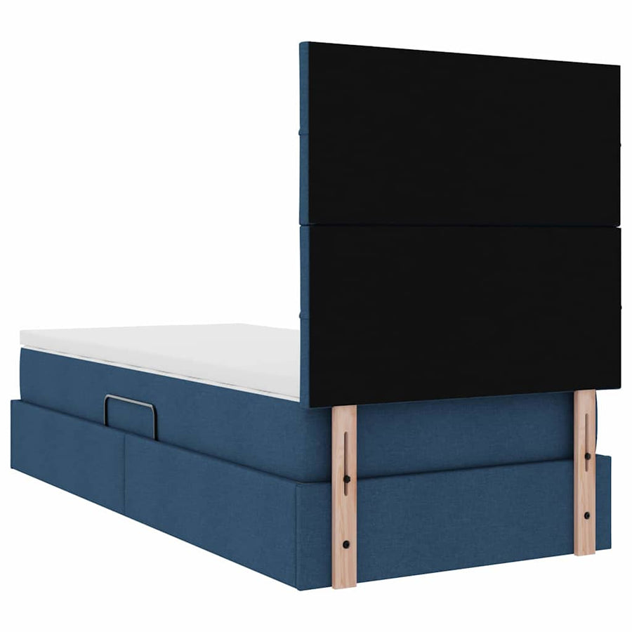Opslag bed met matras met matras Blauw 90 x 190 cm Polyester
