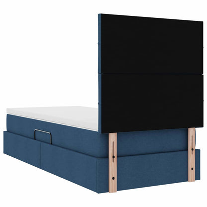 Opslag bed met matras met matras Blauw 90 x 200 cm Polyester