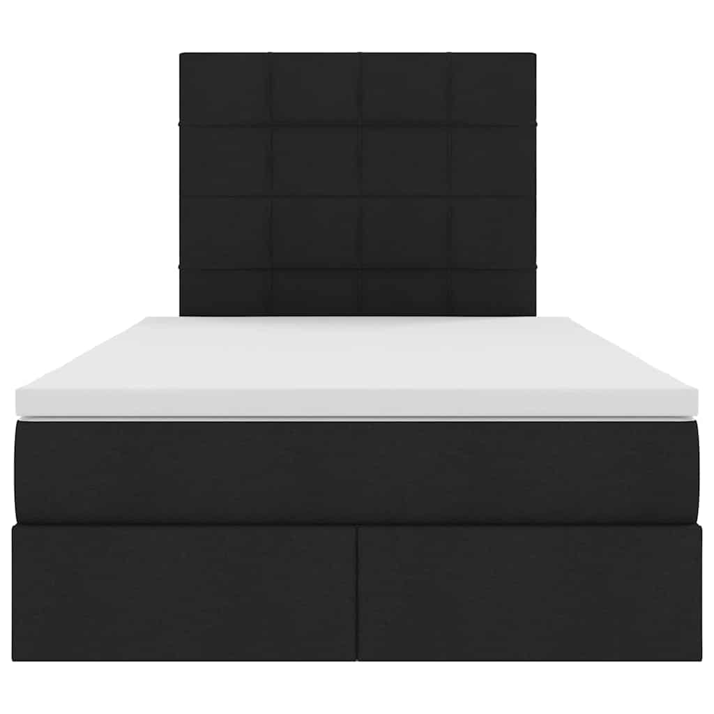 Opslag bed met matras met opslag Zwart 120 x 190 cm Nep Leer