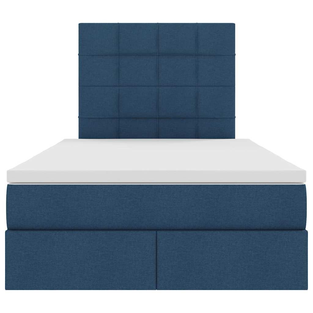 Opslag bed met matras met matras Blauw 120 x 190 cm Stof