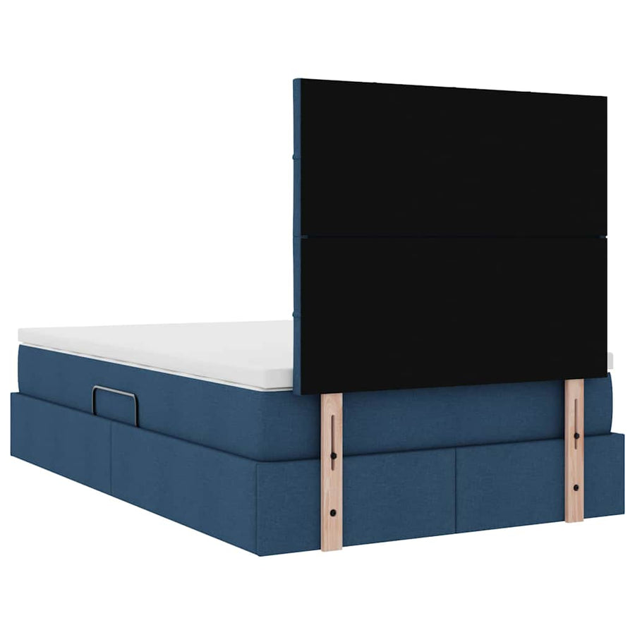 Opslag bed met matras met opslag Blauw 120 x 200 cm Nep Leer