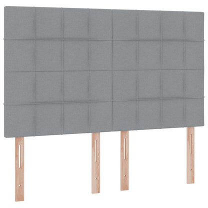 Opslag bed met matras Lichtgrijs 140 x 190 cm Nep Leer