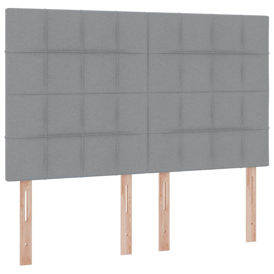 Opslag bed met matras Lichtgrijs 140 x 190 cm Nep Leer