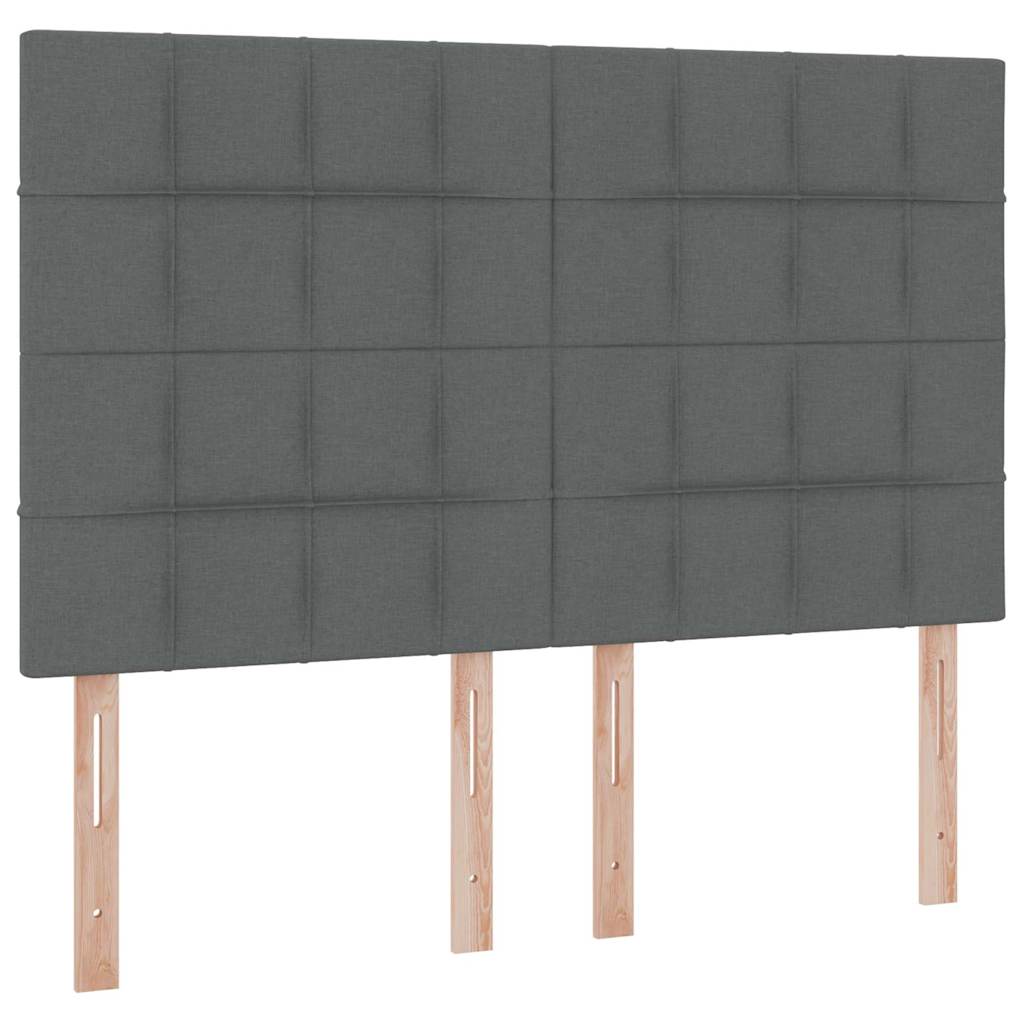 Opslag bed met matras Donkergrijs 140 x 190 cm Nep Leer