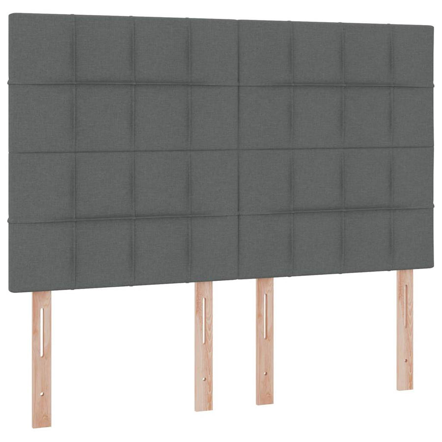 Opslag bed met matras Donkergrijs 140 x 190 cm Nep Leer