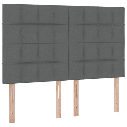 Opslag bed met matras Donkergrijs 140 x 200 cm Nep Leer