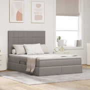 Opbergbed 140x200 cm taupe met matras