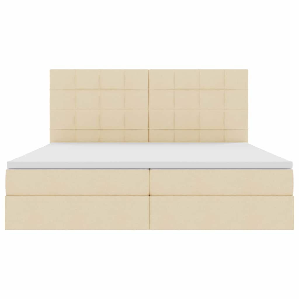 Opslag bed met matras met matras Crème 200 x 200 cm Polyester