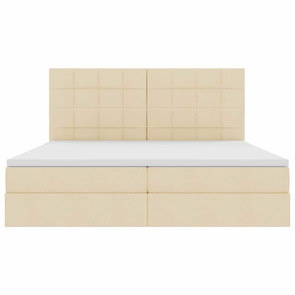 Opslag bed met matras met matras Crème 200 x 200 cm Polyester