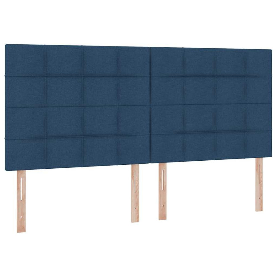 Opslag bed met matras met opslag Blauw 200 x 200 cm Nep Leer