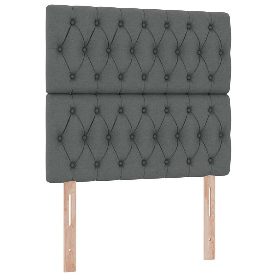 Opslag bed met matras Donkergrijs 90 x 190 cm Polyester