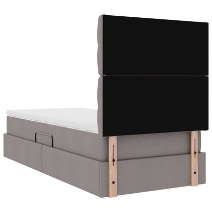 Opslag bed met matras met matras Taupe 90 x 190 cm Polyester