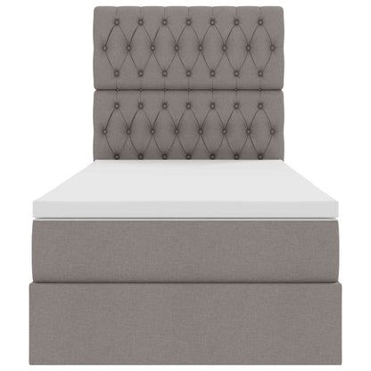 Opslag bed met matras met matras Taupe 90 x 190 cm Polyester