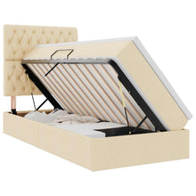 Opslag bed met matras met matras Crème 90 x 190 cm Polyester