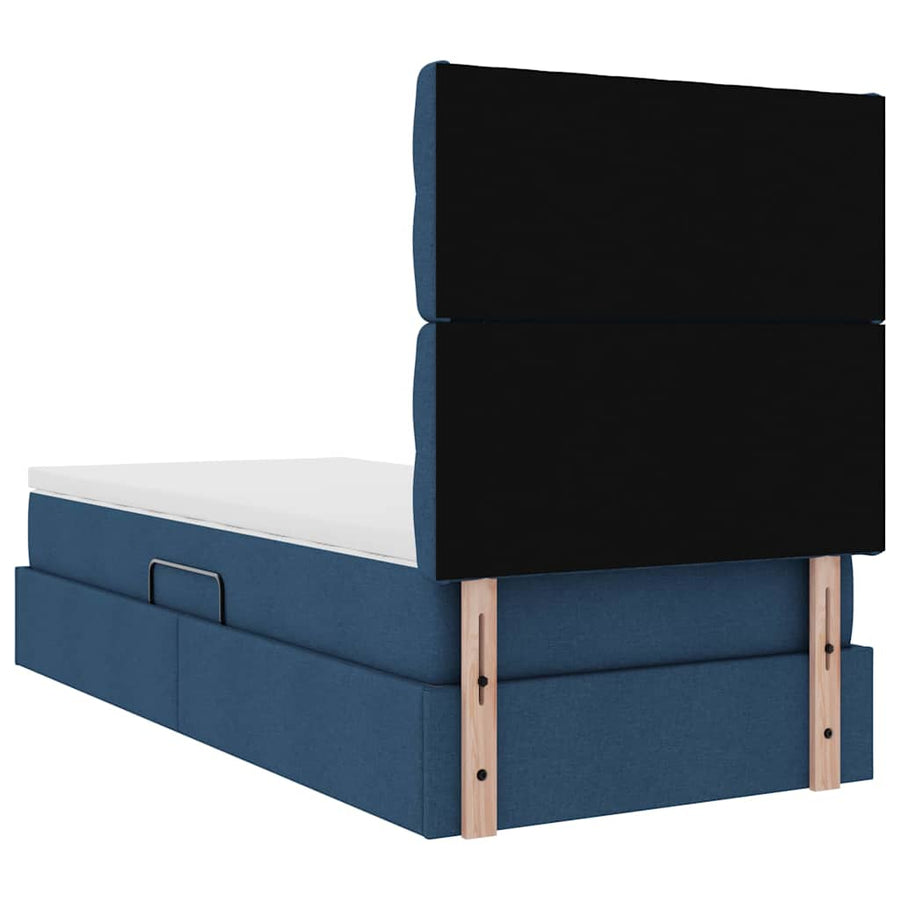 Opslag bed met matras met matras Blauw 90 x 190 cm Polyester