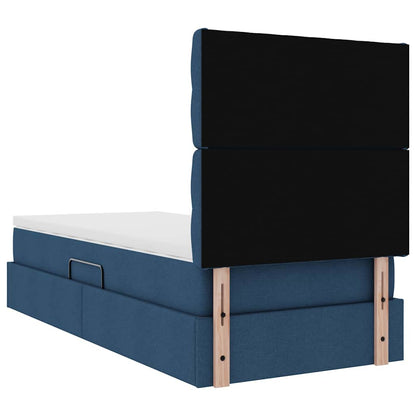 Opslag bed met matras met matras Blauw 90 x 200 cm Polyester