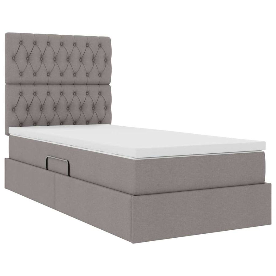 Opslag bed met matras met matras Taupe 100 x 200 cm Polyester