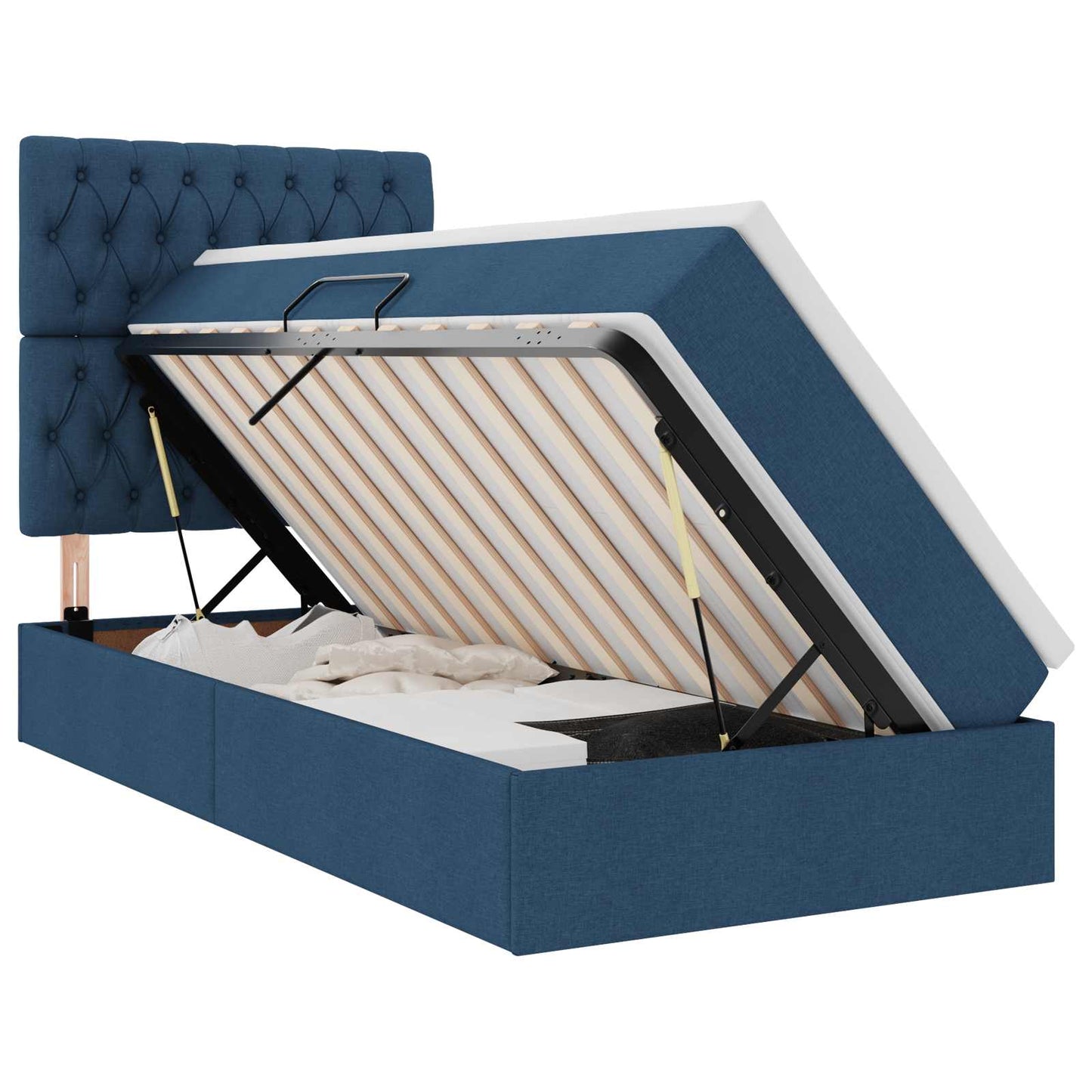 Opslag bed met matras met matras Blauw 100 x 200 cm Polyester