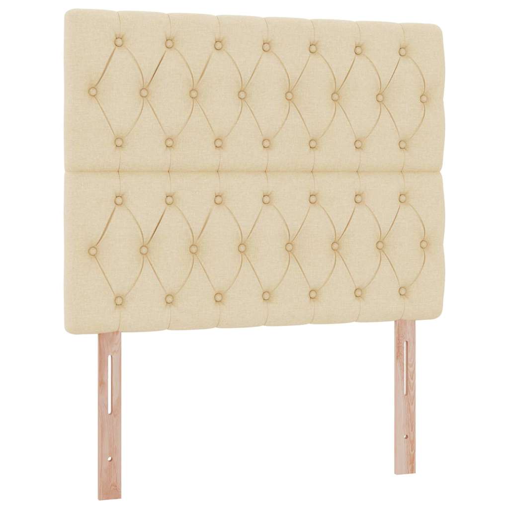 Opslag bed met matras met matras Crème 120 x 190 cm Stof
