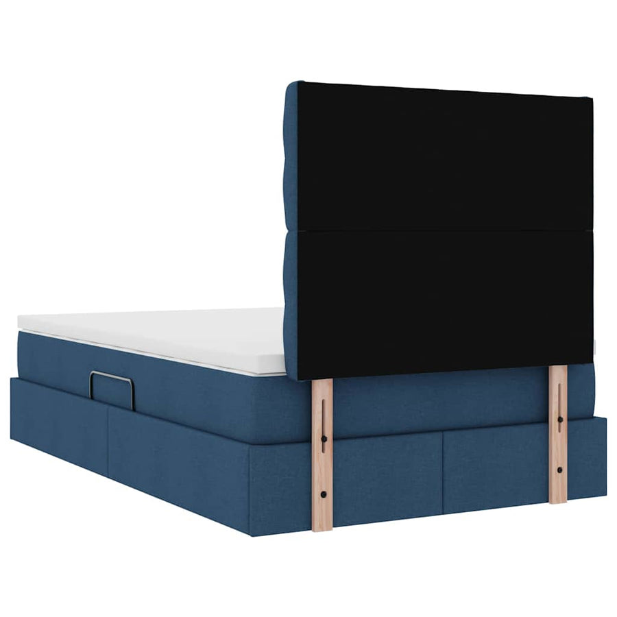 Opslag bed met matras met matras Blauw 120 x 190 cm Stof