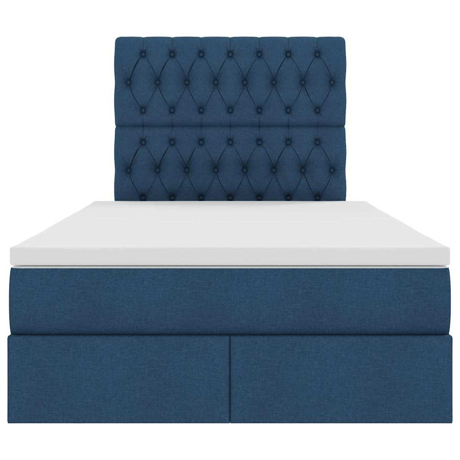 Opslag bed met matras met matras Blauw 120 x 190 cm Stof