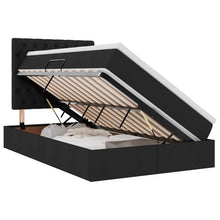 Opslag bed met matras met opslag Zwart 120 x 200 cm Nep Leer