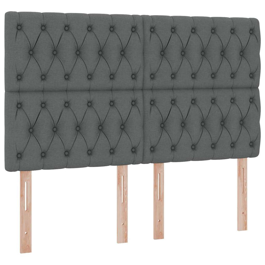 Opslag bed met matras Donkergrijs 140 x 190 cm Nep Leer