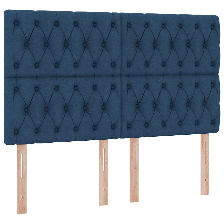Opslag bed met matras met opslag Blauw 140 x 200 cm Nep Leer