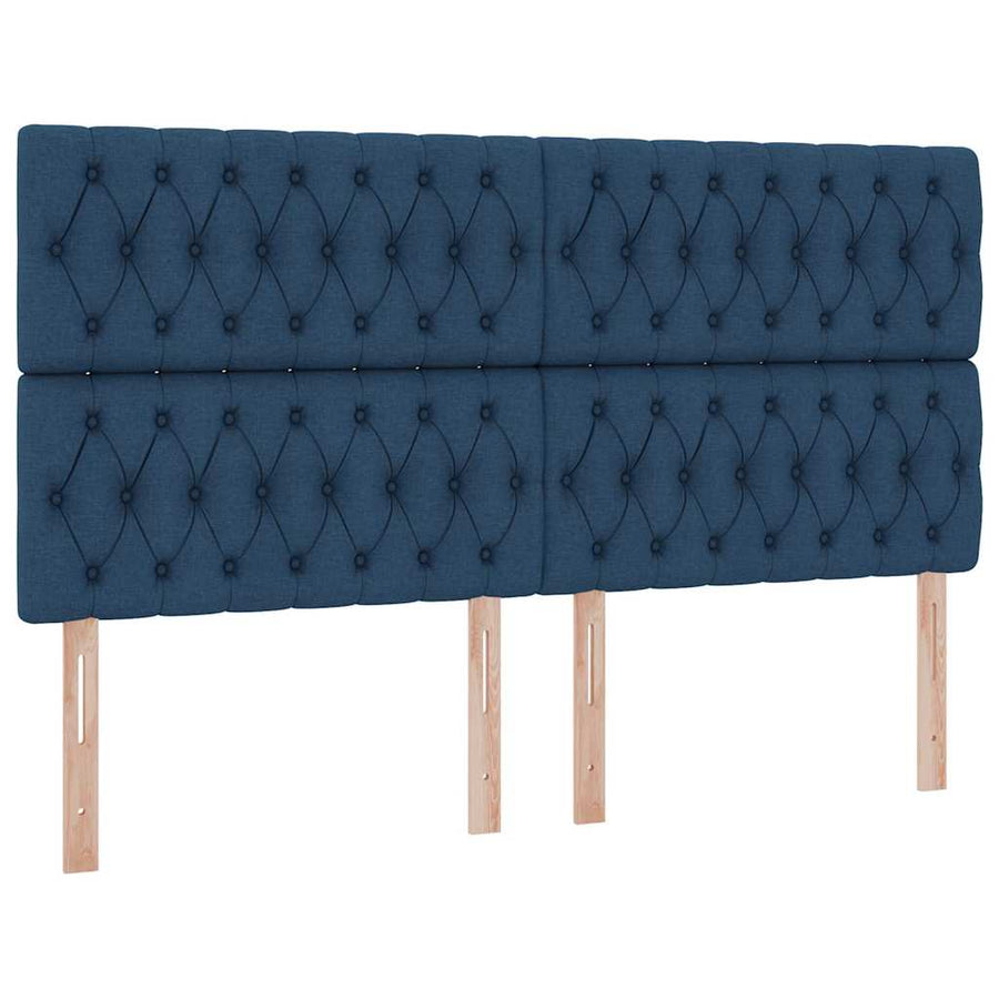 Opslag bed met matras met opslag Blauw 160 x 200 cm Nep Leer
